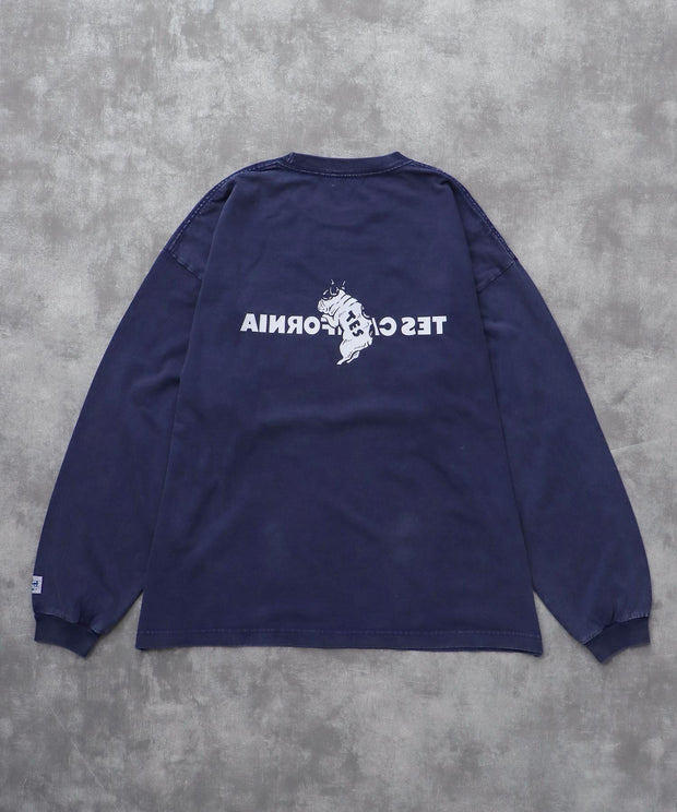 《10月下旬お届け予定》TES CALIFORNIA LOGO PIGMENT LONG SLEEVE BIG T-SHIRT / ロンT
