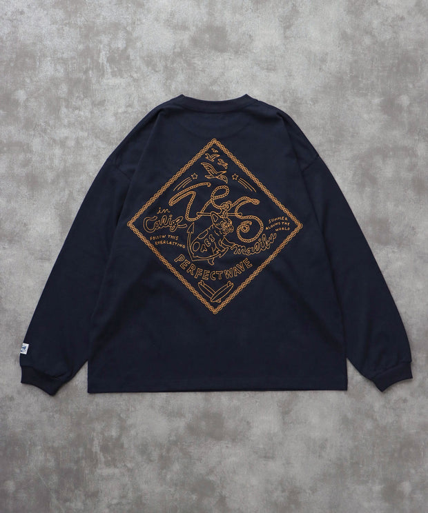 《10月下旬お届け予定》TES BANDANA EMB LONG SLEEVE BIG T-SHIRT / ロンT