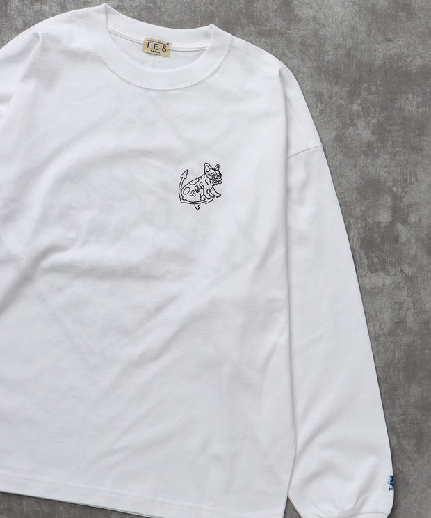《10月下旬お届け予定》TES BANDANA EMB LONG SLEEVE BIG T-SHIRT / ロンT