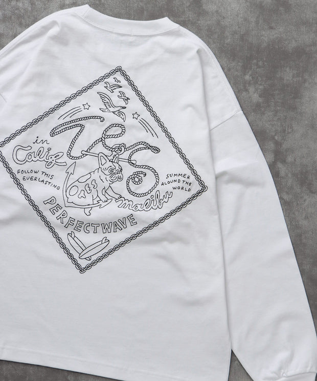 《10月下旬お届け予定》TES BANDANA EMB LONG SLEEVE BIG T-SHIRT / ロンT