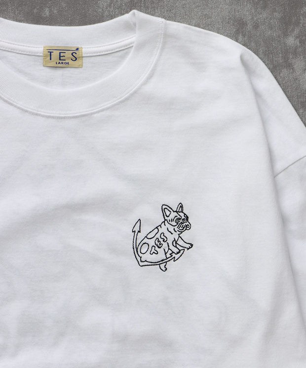 《10月下旬お届け予定》TES BANDANA EMB LONG SLEEVE BIG T-SHIRT / ロンT