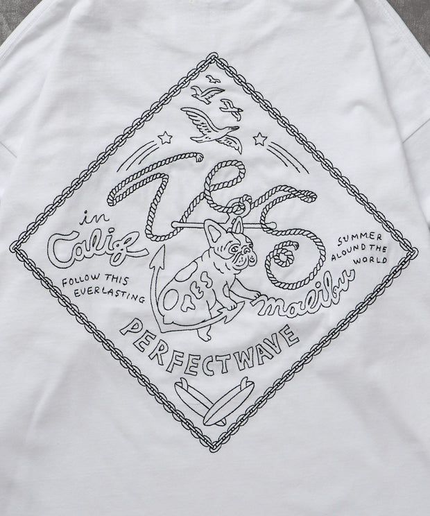 《10月下旬お届け予定》TES BANDANA EMB LONG SLEEVE BIG T-SHIRT / ロンT