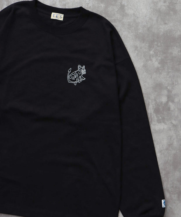 《10月下旬お届け予定》TES BANDANA EMB LONG SLEEVE BIG T-SHIRT / ロンT