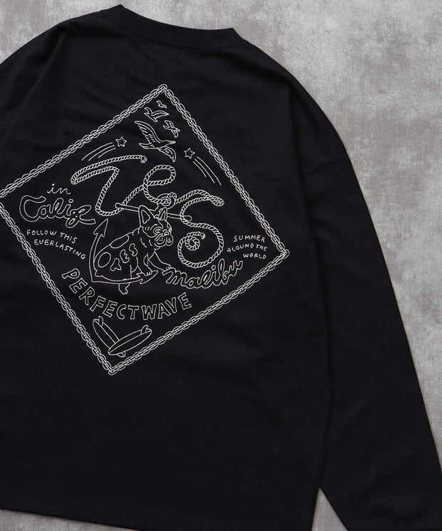 《10月下旬お届け予定》TES BANDANA EMB LONG SLEEVE BIG T-SHIRT / ロンT