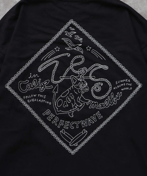 《10月下旬お届け予定》TES BANDANA EMB LONG SLEEVE BIG T-SHIRT / ロンT