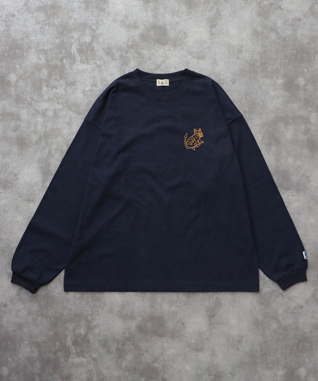 《10月下旬お届け予定》TES BANDANA EMB LONG SLEEVE BIG T-SHIRT / ロンT