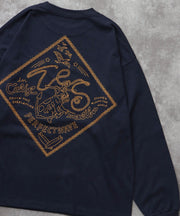 《10月下旬お届け予定》TES BANDANA EMB LONG SLEEVE BIG T-SHIRT / ロンT