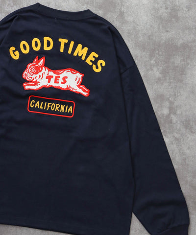 《10月下旬お届け予定》 TES GOOD TIMES EMB LONG SLEEVE BIG T-SHIRT / ロンT