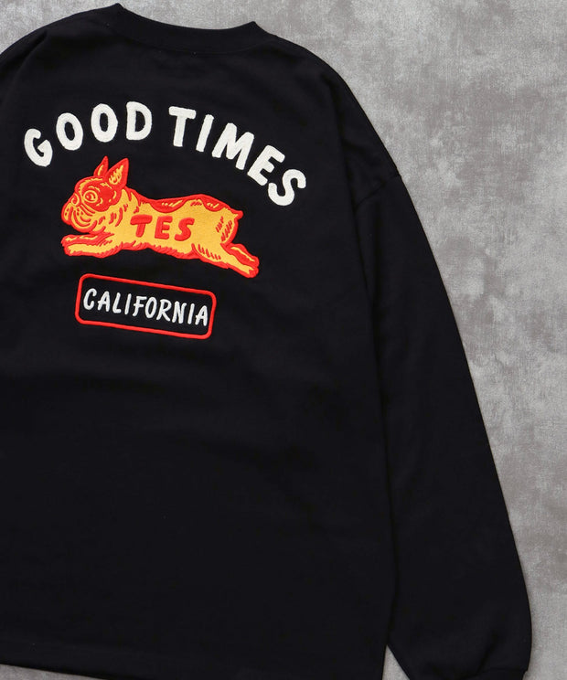 《10月下旬お届け予定》 TES GOOD TIMES EMB LONG SLEEVE BIG T-SHIRT / ロンT