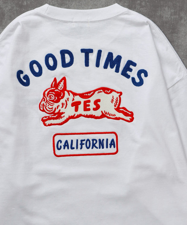 《10月下旬お届け予定》 TES GOOD TIMES EMB LONG SLEEVE BIG T-SHIRT / ロンT