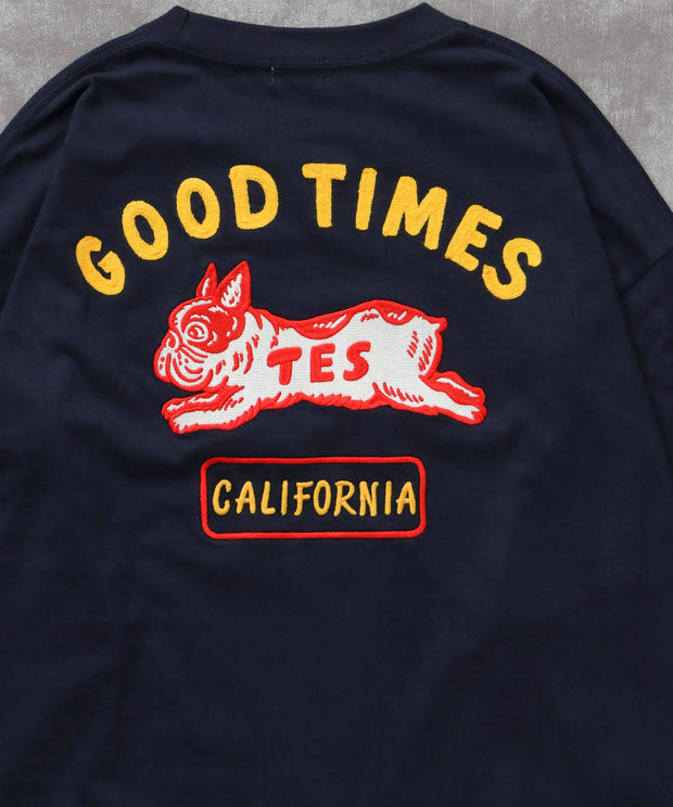 《10月下旬お届け予定》 TES GOOD TIMES EMB LONG SLEEVE BIG T-SHIRT / ロンT