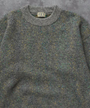 《11月下旬お届け予定》TES MIX COLOR NEP WOOL KNIT / クルーネックニット