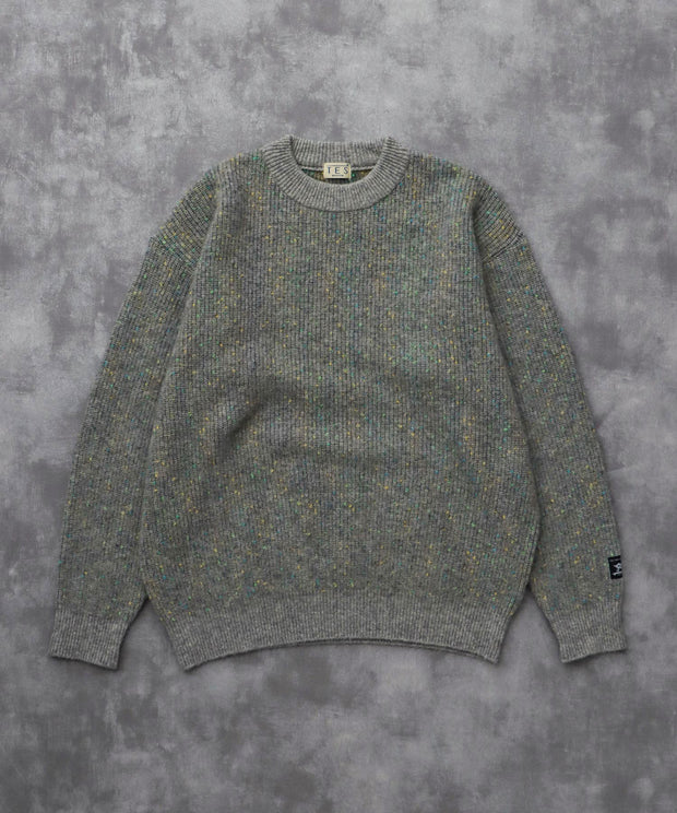 《11月下旬お届け予定》TES MIX COLOR NEP WOOL KNIT / クルーネックニット