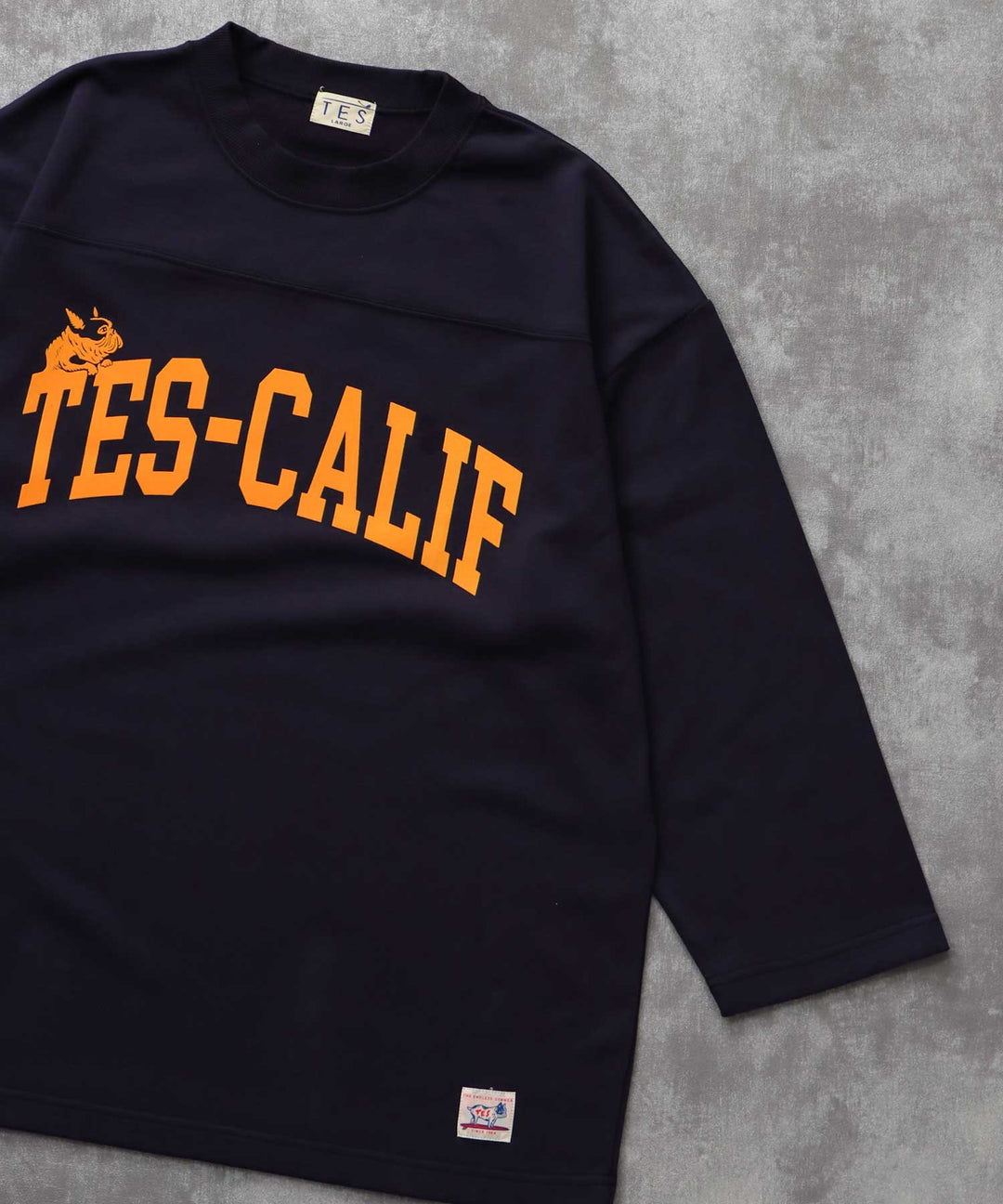 TES CALIF FOOT BALL T-SHIRT 9SLEEVE / フットボールTシャツ 9分袖