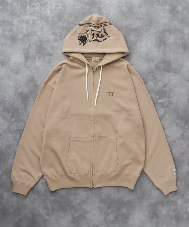 《10月下旬お届け予定》TES LOCAL CREW ZIP PARKA / スウェットパーカー