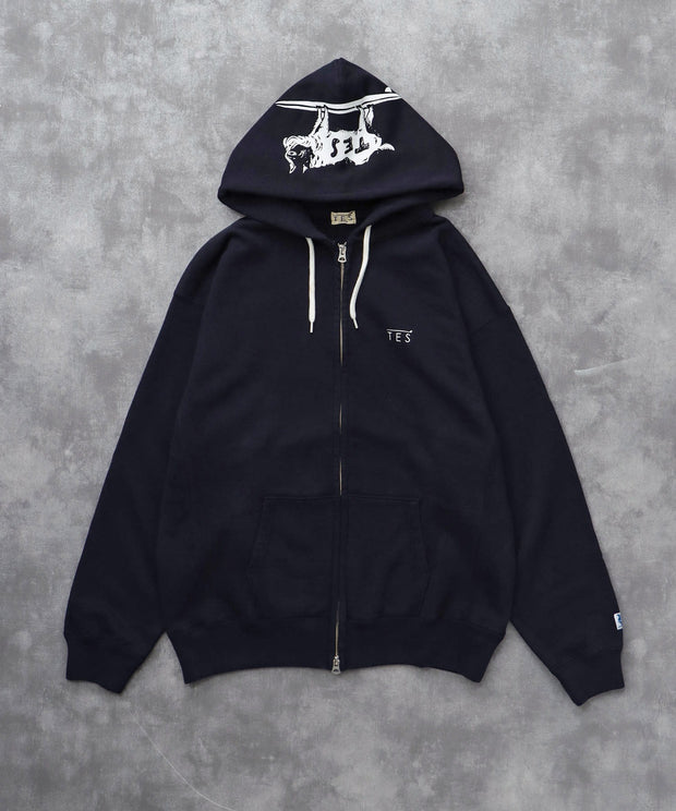 《10月下旬お届け予定》TES LOCAL CREW ZIP PARKA / スウェットパーカー