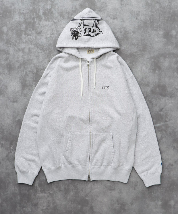 《10月下旬お届け予定》TES LOCAL CREW ZIP PARKA / スウェットパーカー