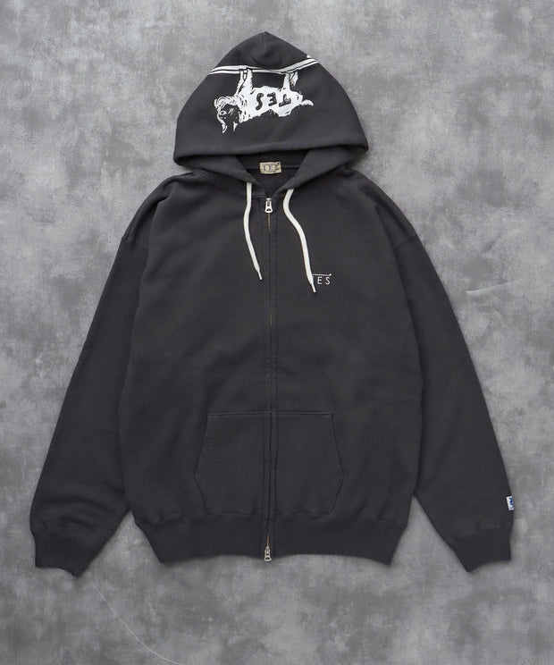 《10月下旬お届け予定》TES LOCAL CREW ZIP PARKA / スウェットパーカー