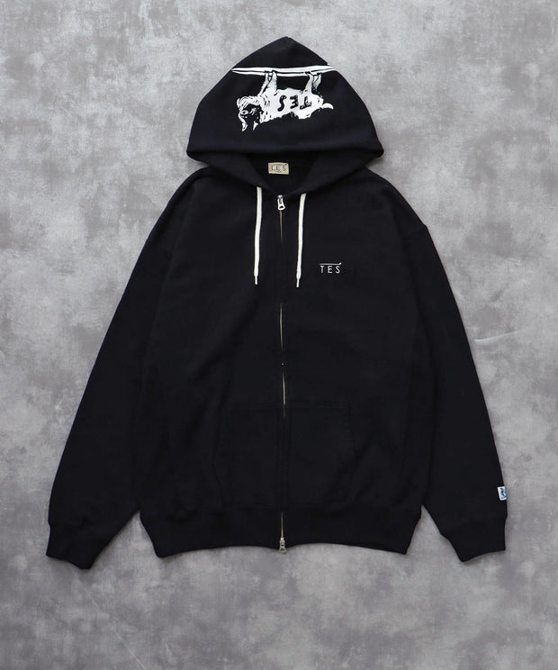 《10月下旬お届け予定》TES LOCAL CREW ZIP PARKA / スウェットパーカー