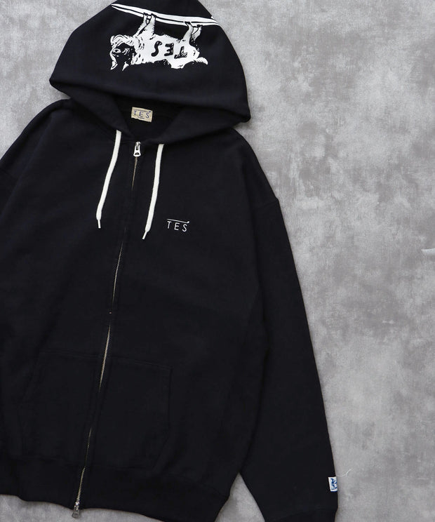 《10月下旬お届け予定》TES LOCAL CREW ZIP PARKA / スウェットパーカー