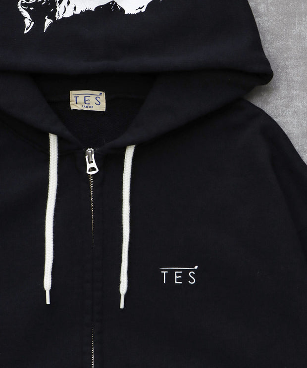 《10月下旬お届け予定》TES LOCAL CREW ZIP PARKA / スウェットパーカー