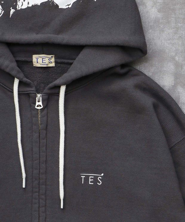 《10月下旬お届け予定》TES LOCAL CREW ZIP PARKA / スウェットパーカー