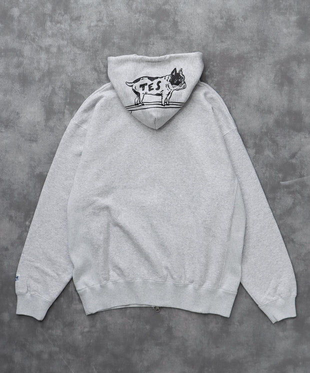 《10月下旬お届け予定》TES LOCAL CREW ZIP PARKA / スウェットパーカー