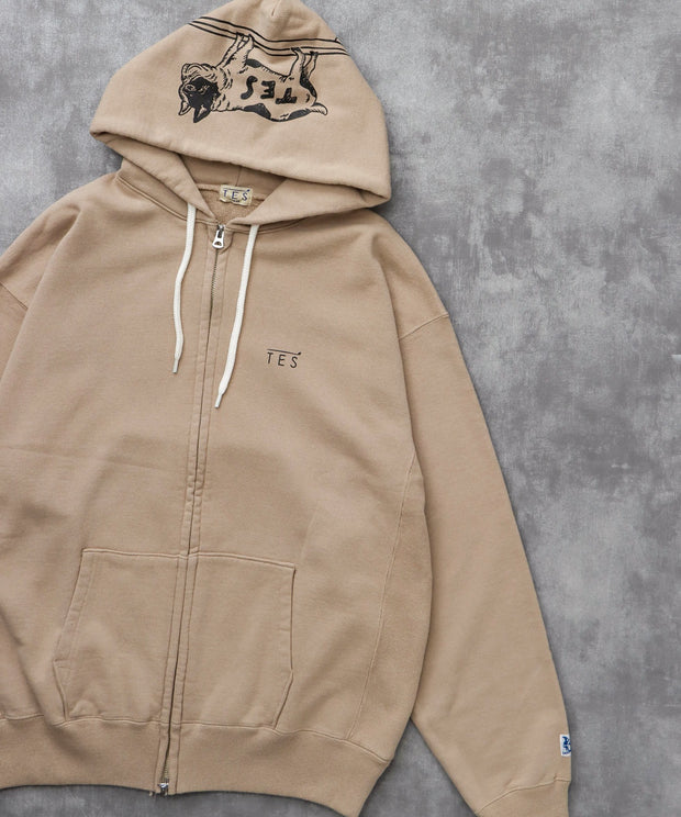 《10月下旬お届け予定》TES LOCAL CREW ZIP PARKA / スウェットパーカー