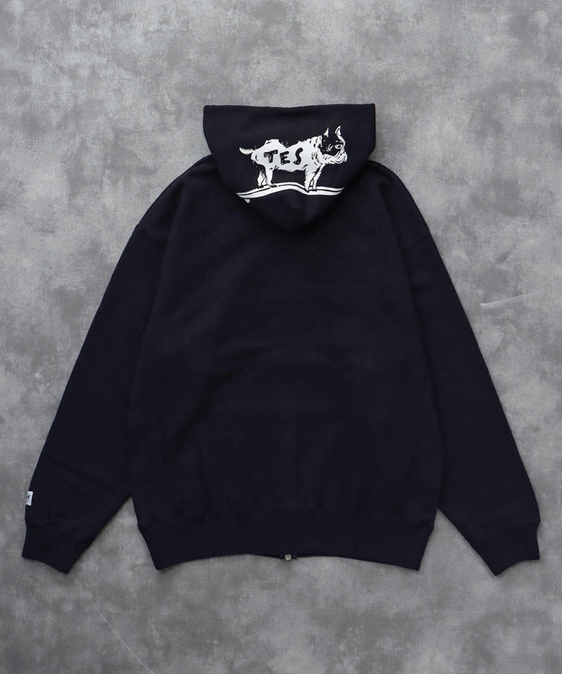 《10月下旬お届け予定》TES LOCAL CREW ZIP PARKA / スウェットパーカー
