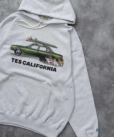 《10月下旬お届け予定》TES 4 BUHI CHASING THE WAVES SWEAT PARKA / スウェットパーカー