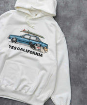 《10月下旬お届け予定》TES 4 BUHI CHASING THE WAVES SWEAT PARKA / スウェットパーカー