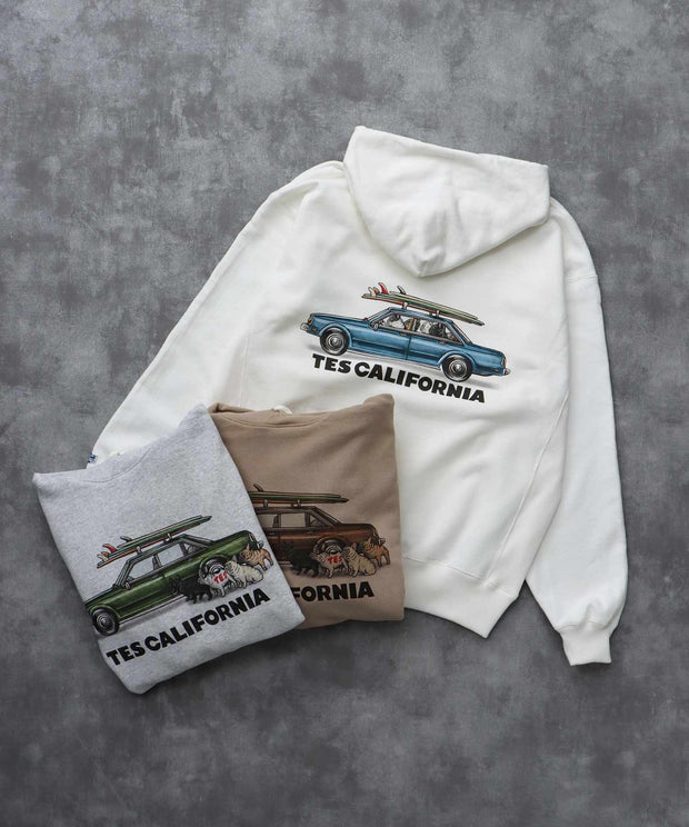 《10月下旬お届け予定》TES 4 BUHI CHASING THE WAVES SWEAT PARKA / スウェットパーカー