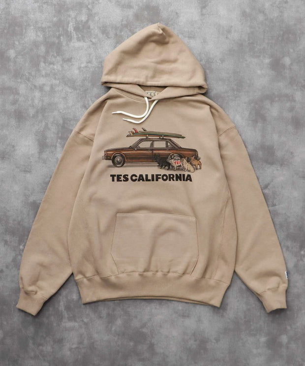 《10月下旬お届け予定》TES 4 BUHI CHASING THE WAVES SWEAT PARKA / スウェットパーカー