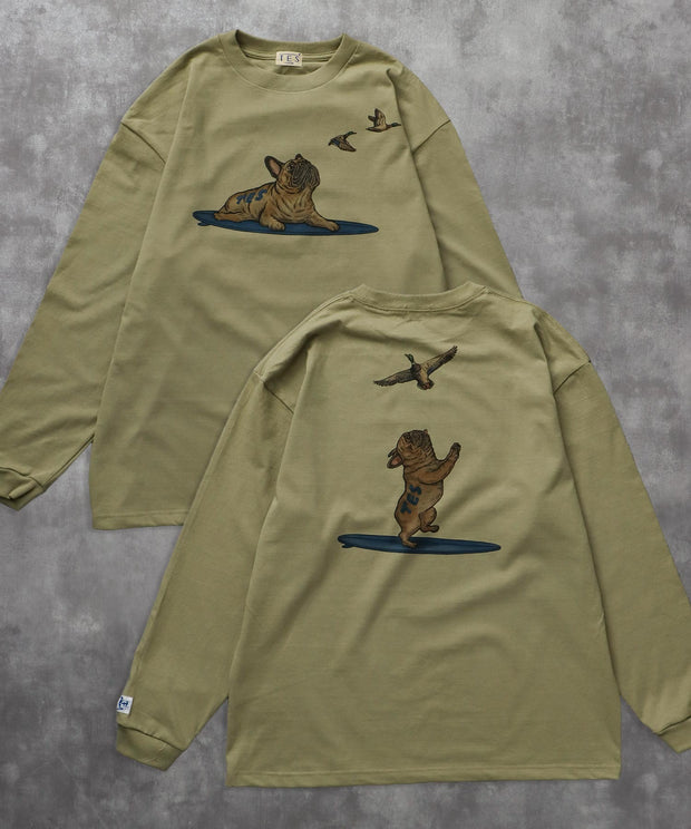 《9月下旬お届け予定》TES 4 COLOR BUHI DUCK WATCHER LONG SLEEVE T-SHIRT / ロンT