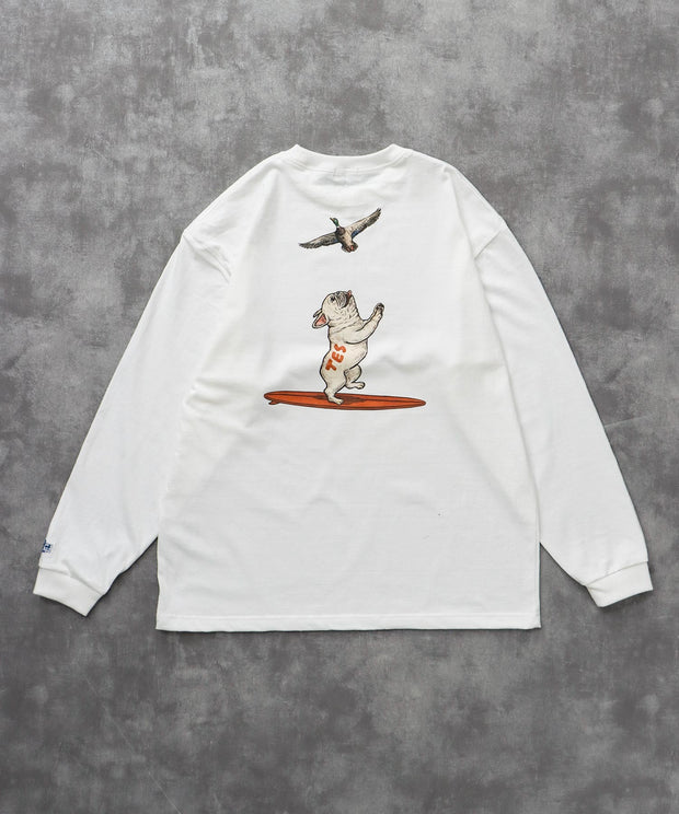 《9月下旬お届け予定》TES 4 COLOR BUHI DUCK WATCHER LONG SLEEVE T-SHIRT / ロンT