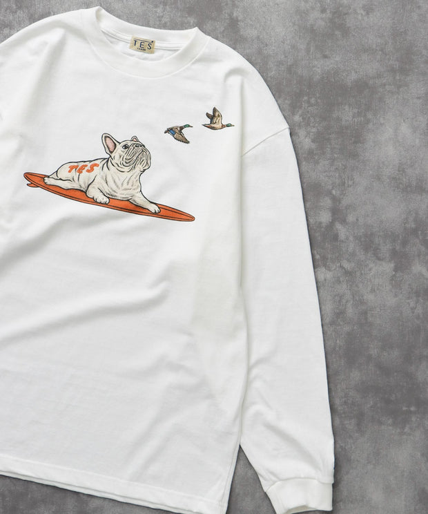 《9月下旬お届け予定》TES 4 COLOR BUHI DUCK WATCHER LONG SLEEVE T-SHIRT / ロンT