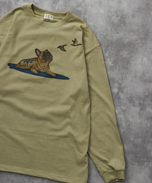 《9月下旬お届け予定》TES 4 COLOR BUHI DUCK WATCHER LONG SLEEVE T-SHIRT / ロンT