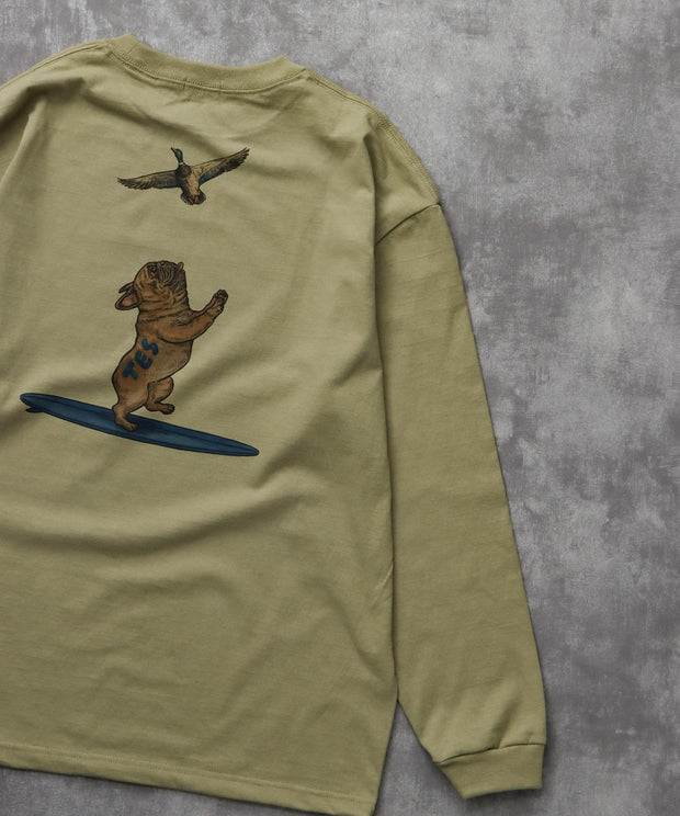 《9月下旬お届け予定》TES 4 COLOR BUHI DUCK WATCHER LONG SLEEVE T-SHIRT / ロンT
