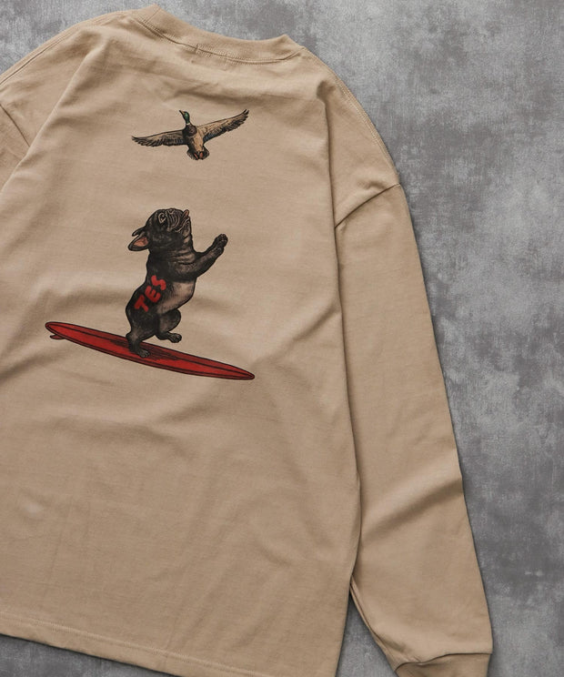 《9月下旬お届け予定》TES 4 COLOR BUHI DUCK WATCHER LONG SLEEVE T-SHIRT / ロンT