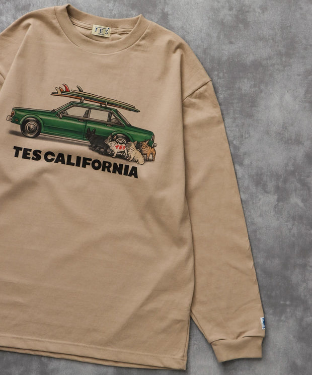 《9月下旬お届け予定》TES 4 BUHI CHASING THE WAVES LONG SLEEVE T-SHIRT / ロンT