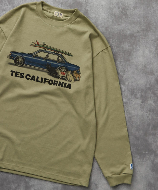 《9月下旬お届け予定》TES 4 BUHI CHASING THE WAVES LONG SLEEVE T-SHIRT / ロンT