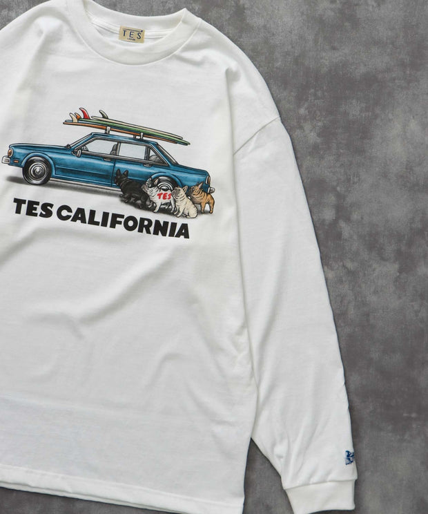 《9月下旬お届け予定》TES 4 BUHI CHASING THE WAVES LONG SLEEVE T-SHIRT / ロンT