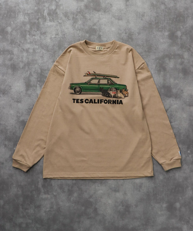 《9月下旬お届け予定》TES 4 BUHI CHASING THE WAVES LONG SLEEVE T-SHIRT / ロンT