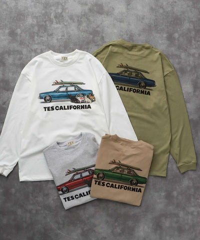 《9月下旬お届け予定》TES 4 BUHI CHASING THE WAVES LONG SLEEVE T-SHIRT / ロンT