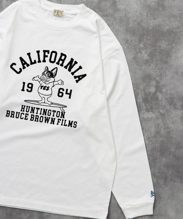 《9月下旬お届け予定》	TES COLLEGE FLOCK PT LONG SLEEVE T-SHIRT / ロンT