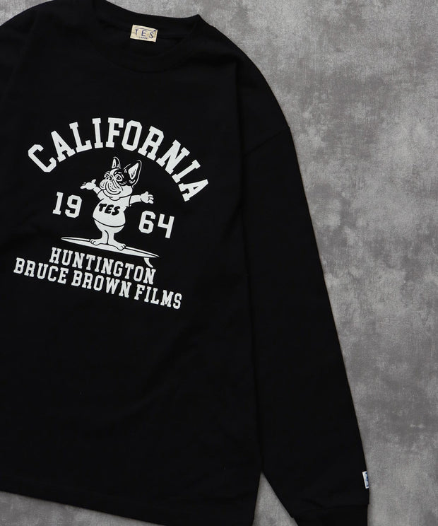 《9月下旬お届け予定》	TES COLLEGE FLOCK PT LONG SLEEVE T-SHIRT / ロンT