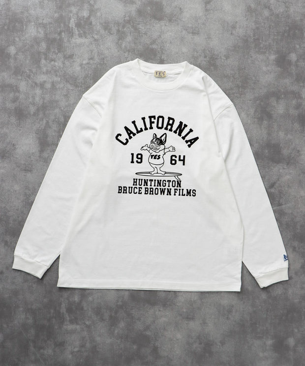 《9月下旬お届け予定》	TES COLLEGE FLOCK PT LONG SLEEVE T-SHIRT / ロンT