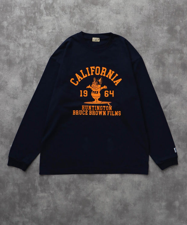 《9月下旬お届け予定》	TES COLLEGE FLOCK PT LONG SLEEVE T-SHIRT / ロンT