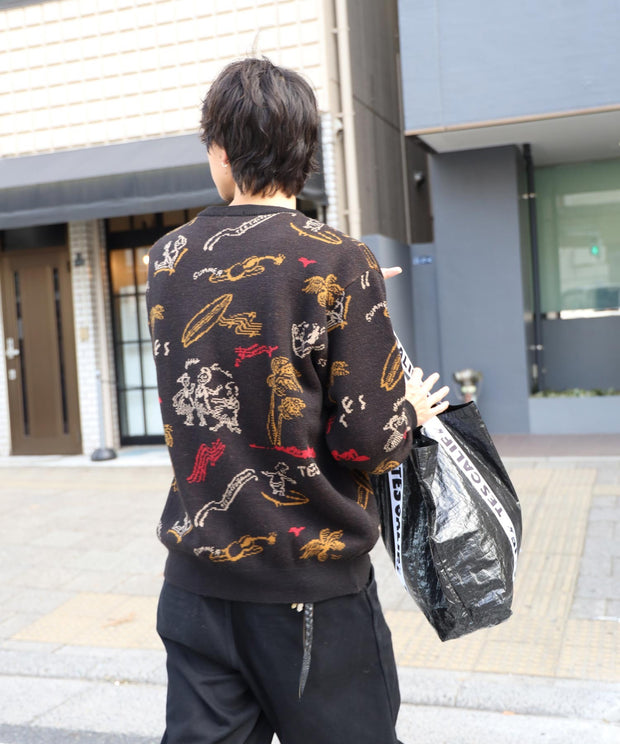 《12月下旬お届け予定》【WEB / FLAG SHOP限定】ALOHA JQ KNIT CREW NECK / クルーネックニット