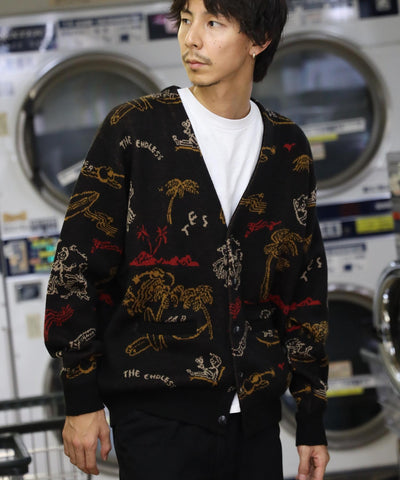 《12月下旬お届け予定》【WEB / FLAG SHOP限定】ALOHA JQ KNIT CARDIGAN / ニットカーディガン